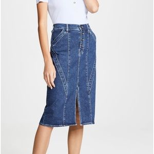 3x1 | Jason Wu Denim Midi Pencil Skirt Blue Size 6